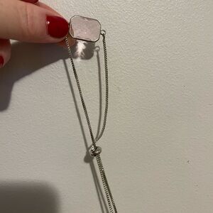 Elegant Silver plated and Pink Bracelet